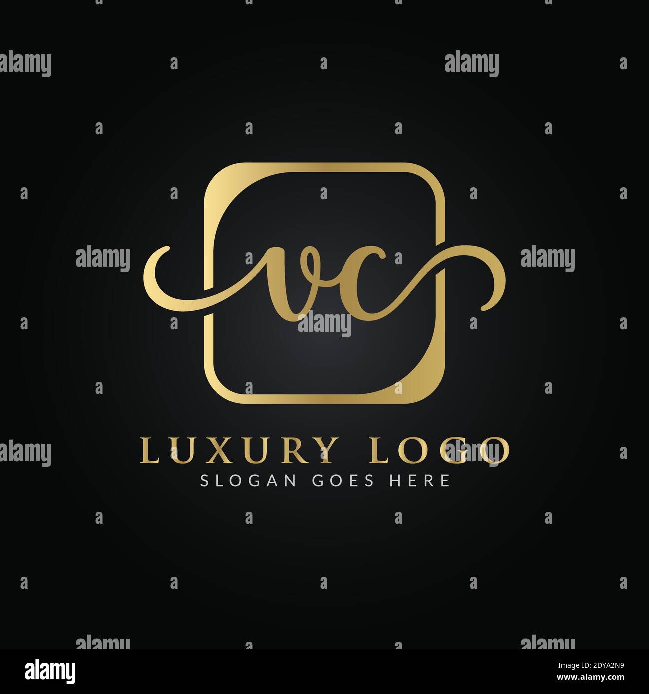 Initial VC Letter Logo Modern Typography Vector Template. Creative ...
