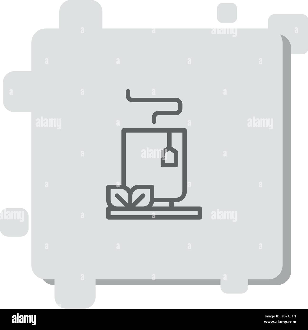 tea time vector icon modern simple vector illustration Stock Vector