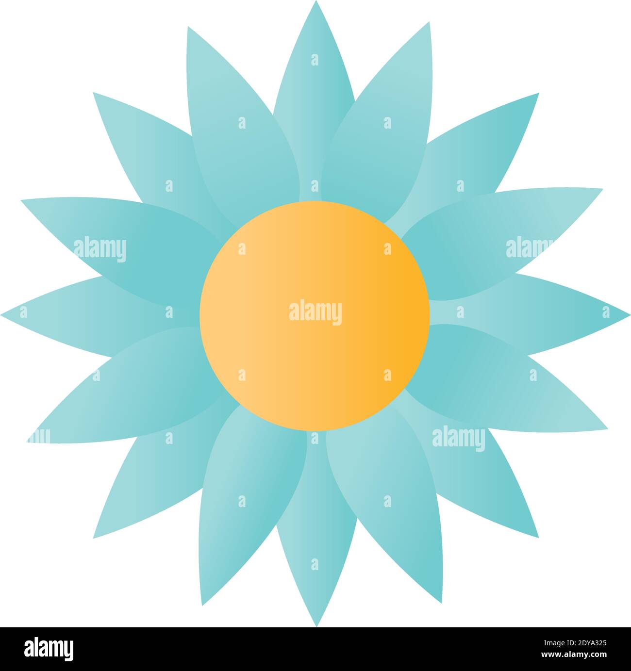 sunflower with a blue color Stock Vector Image & Art - Alamy