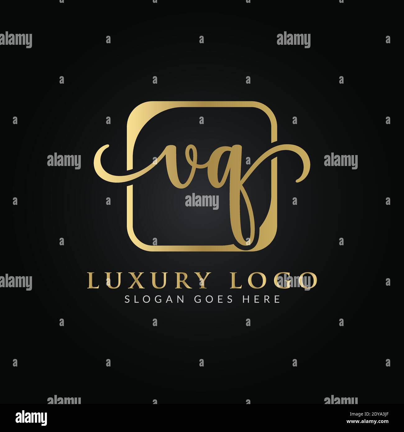 Initial VQ Letter Logo Modern Typography Vector Template. Creative Luxury Letter VQ Logo Vector