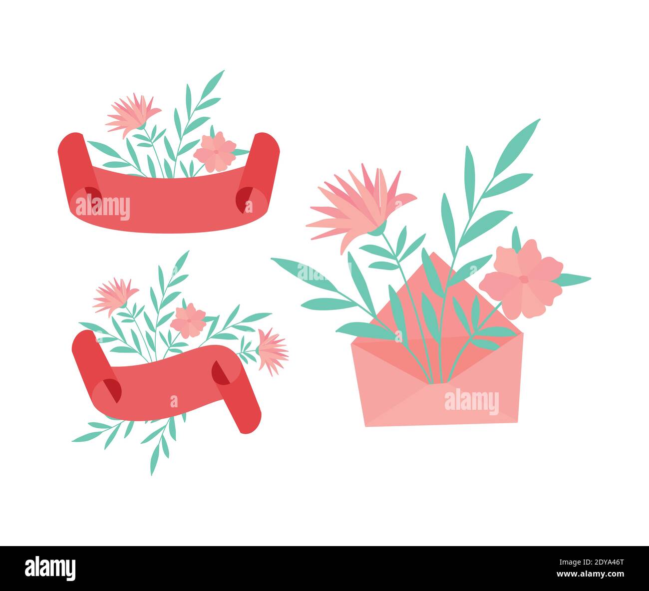 bundle of roses on objects Stock Vector Image & Art Alamy