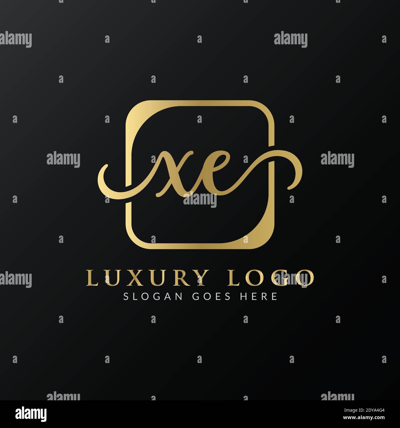 Creative letter XE Logo Design Vector Template. Initial Luxury Letter ...