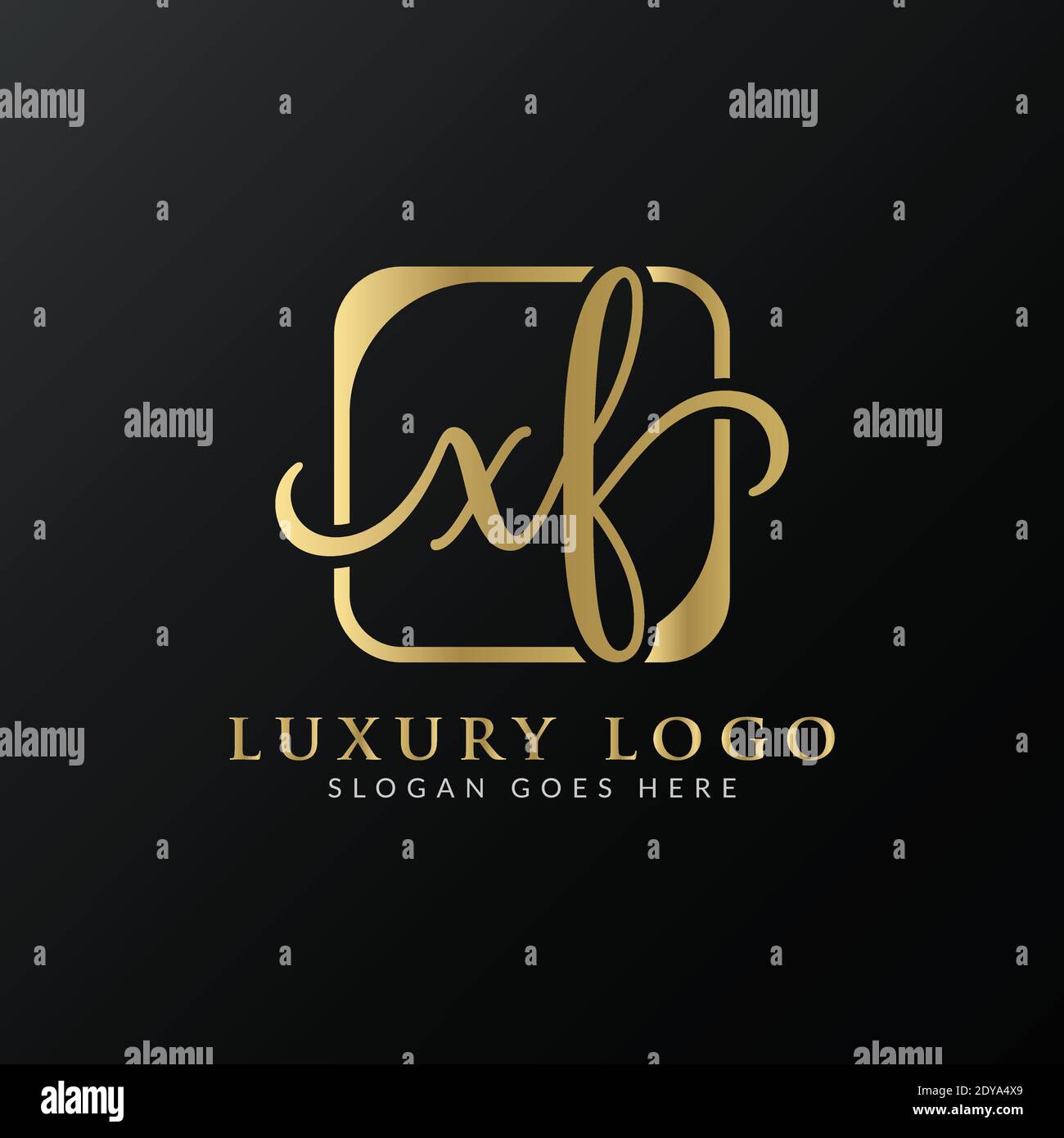 Creative letter XF Logo Design Vector Template. Initial Luxury Letter ...