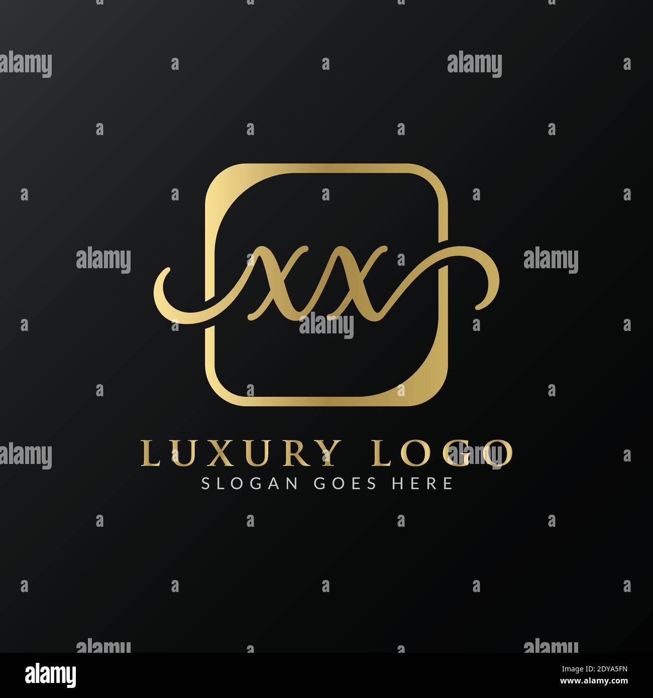 Creative letter XX Logo Design Vector Template. Initial Luxury Letter ...