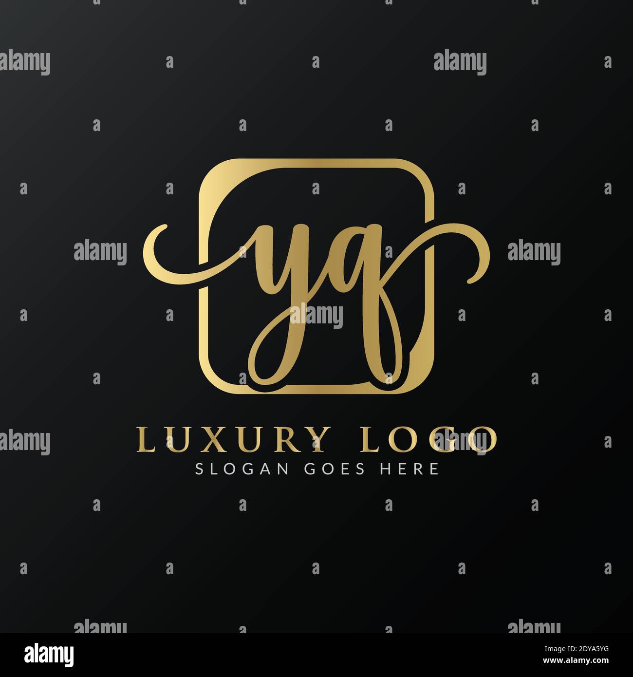 YQ Logo Design Vector Template. Initial Luxury Letter YQ Vector ...