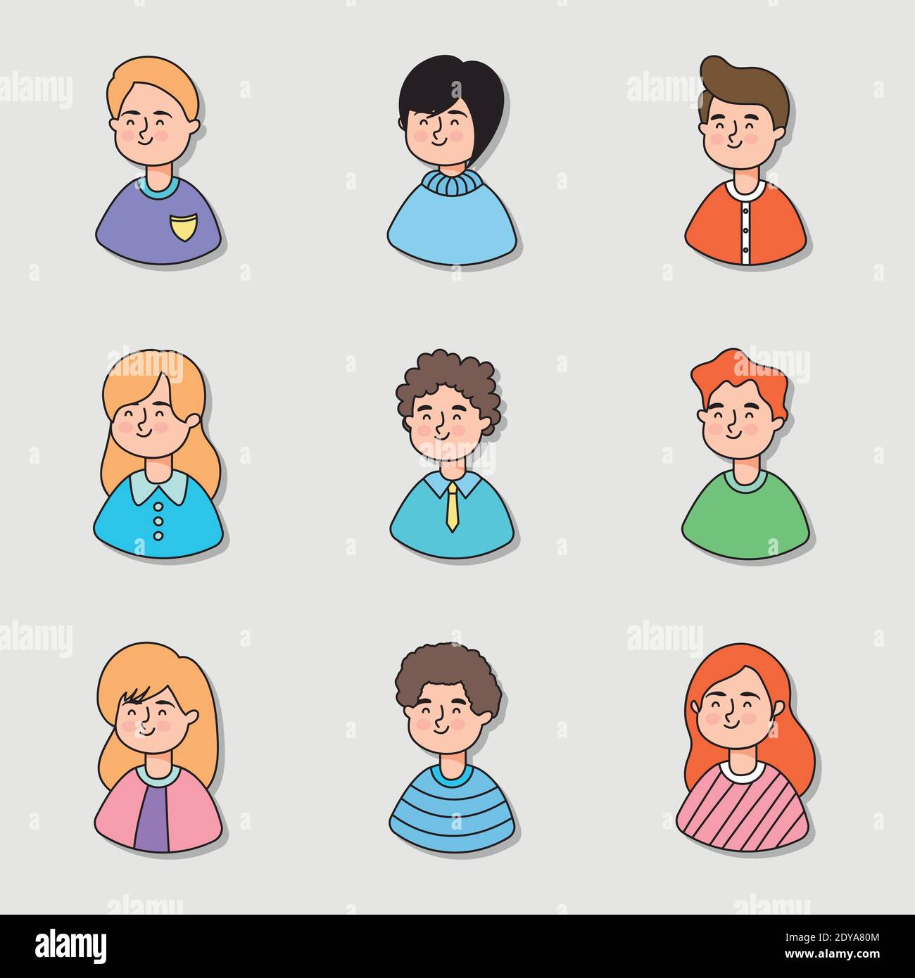 Cartoon People Smiling Icon Set Over White Background Colorful Design Vector Illustration Stock Vector Image Art Alamy Cartoon People Smiling Icon Set Over White Background Colorful Design Vector Illustration Stock Vector Image Art Alamy