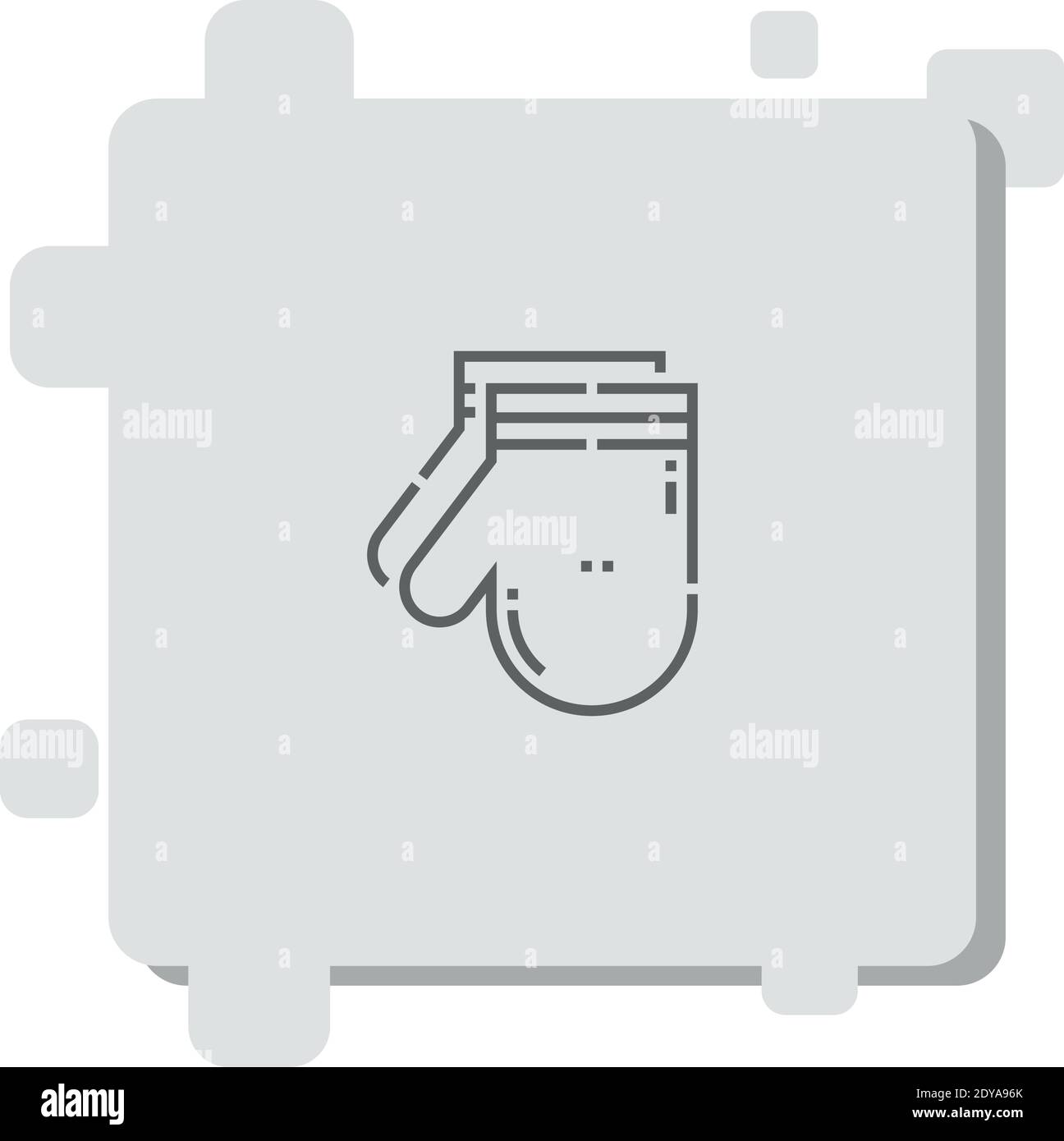 mitten vector icon modern simple vector illustration Stock Vector