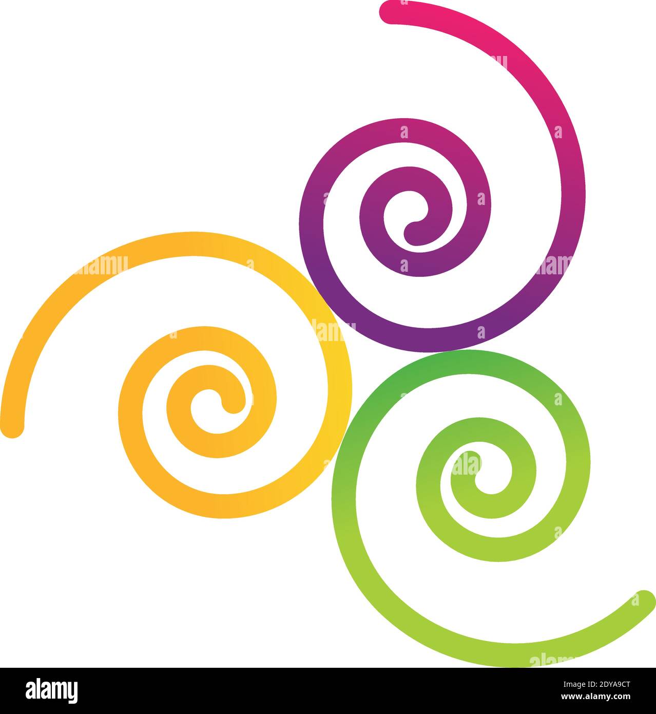 spiral lines company logo colorful design icon vector illustration ...