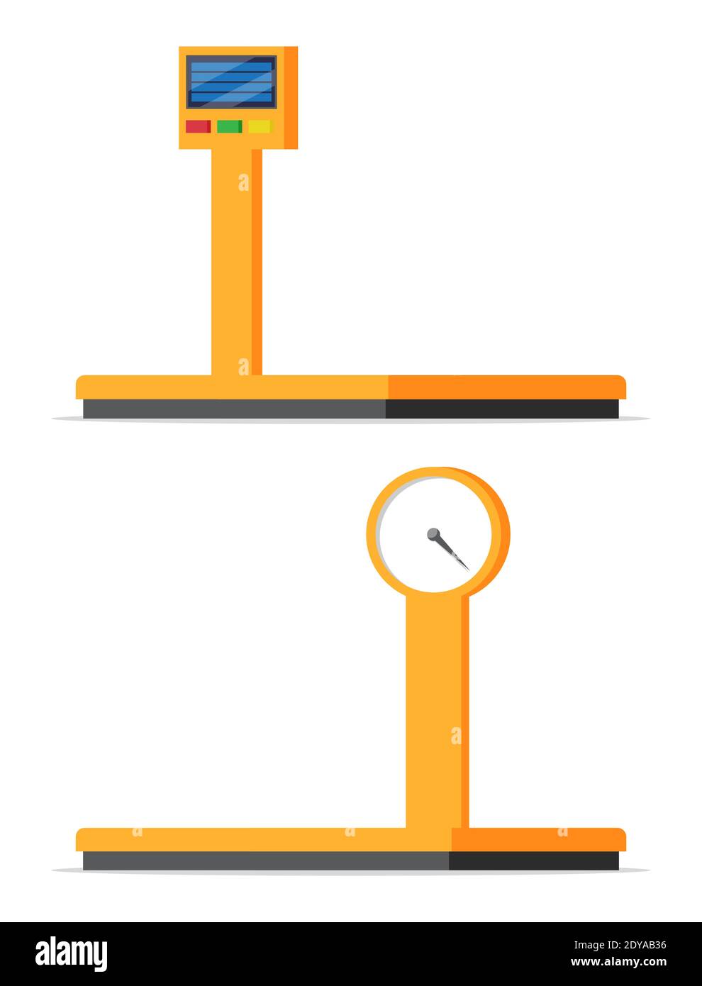 Industrial cargo weight scales. Weight of goods. Logistic and