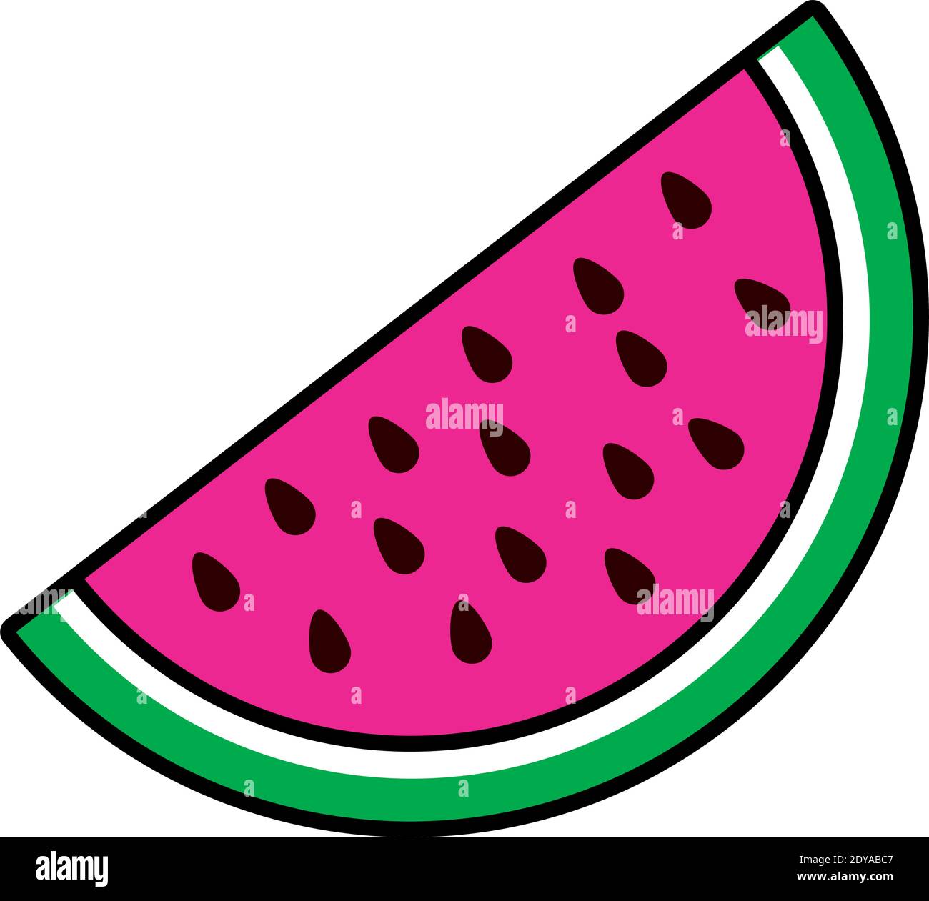 watermelon fruit icon over white background, colorful design, vector ...
