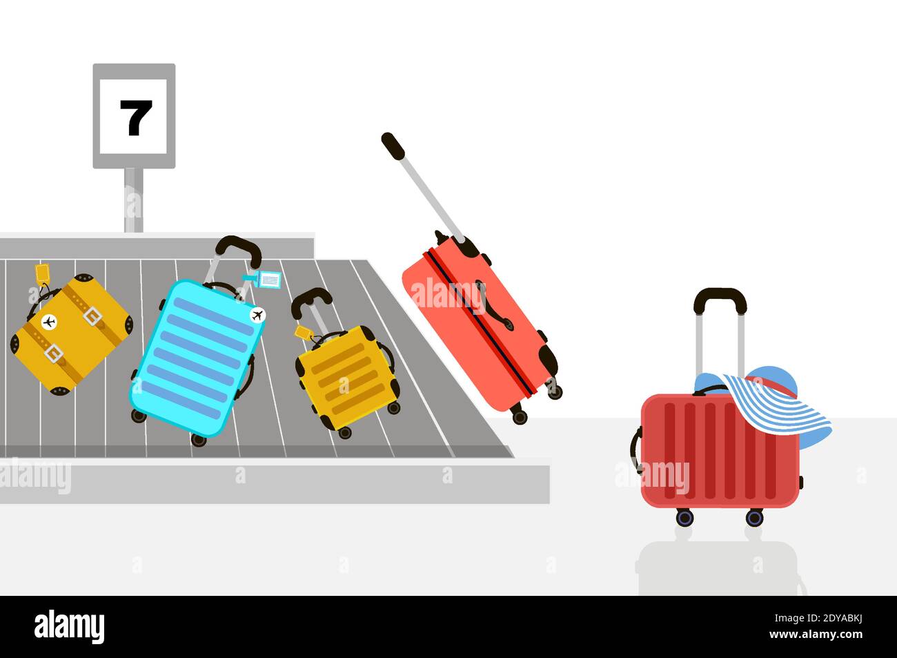 Airport baggage claim conveyor Stock Vector Images - Alamy