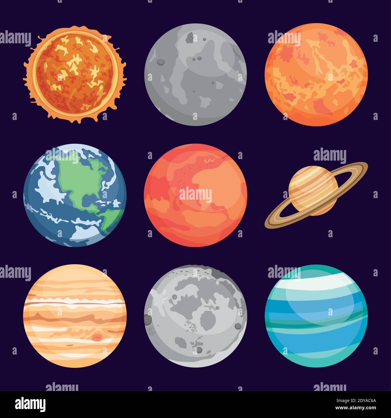 space planets collection over black background, colorful design, vector  illustration Stock Vector Image & Art - Alamy