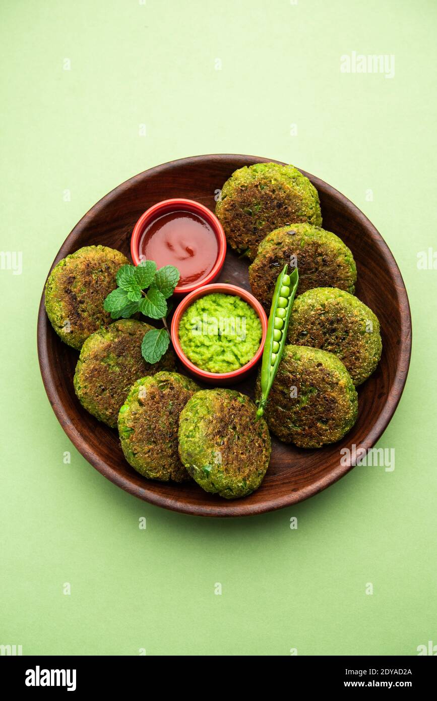 Hara bhara Kabab or Kebab is Indian vegetarian snack recipe served with