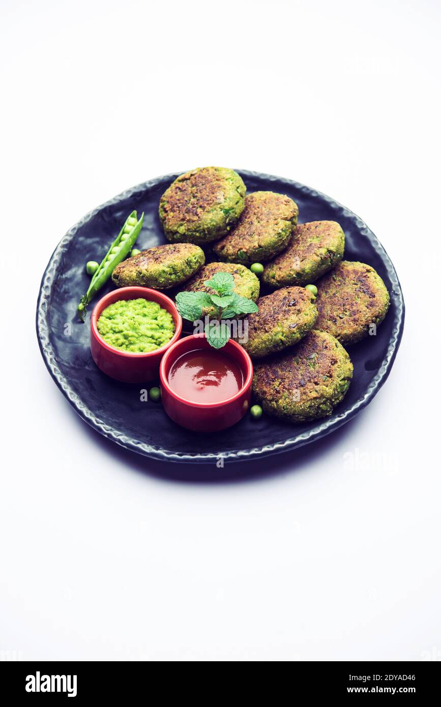 Hara bhara Kabab or Kebab is Indian vegetarian snack recipe served with ...
