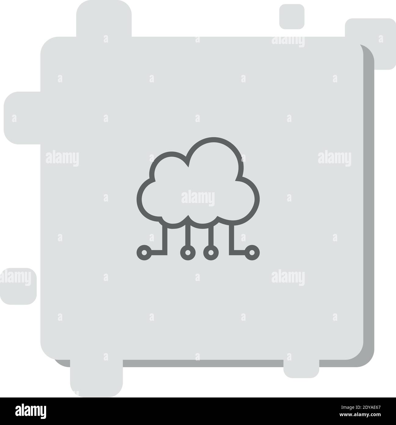 cloud computing vector icon modern simple vector illustration Stock ...