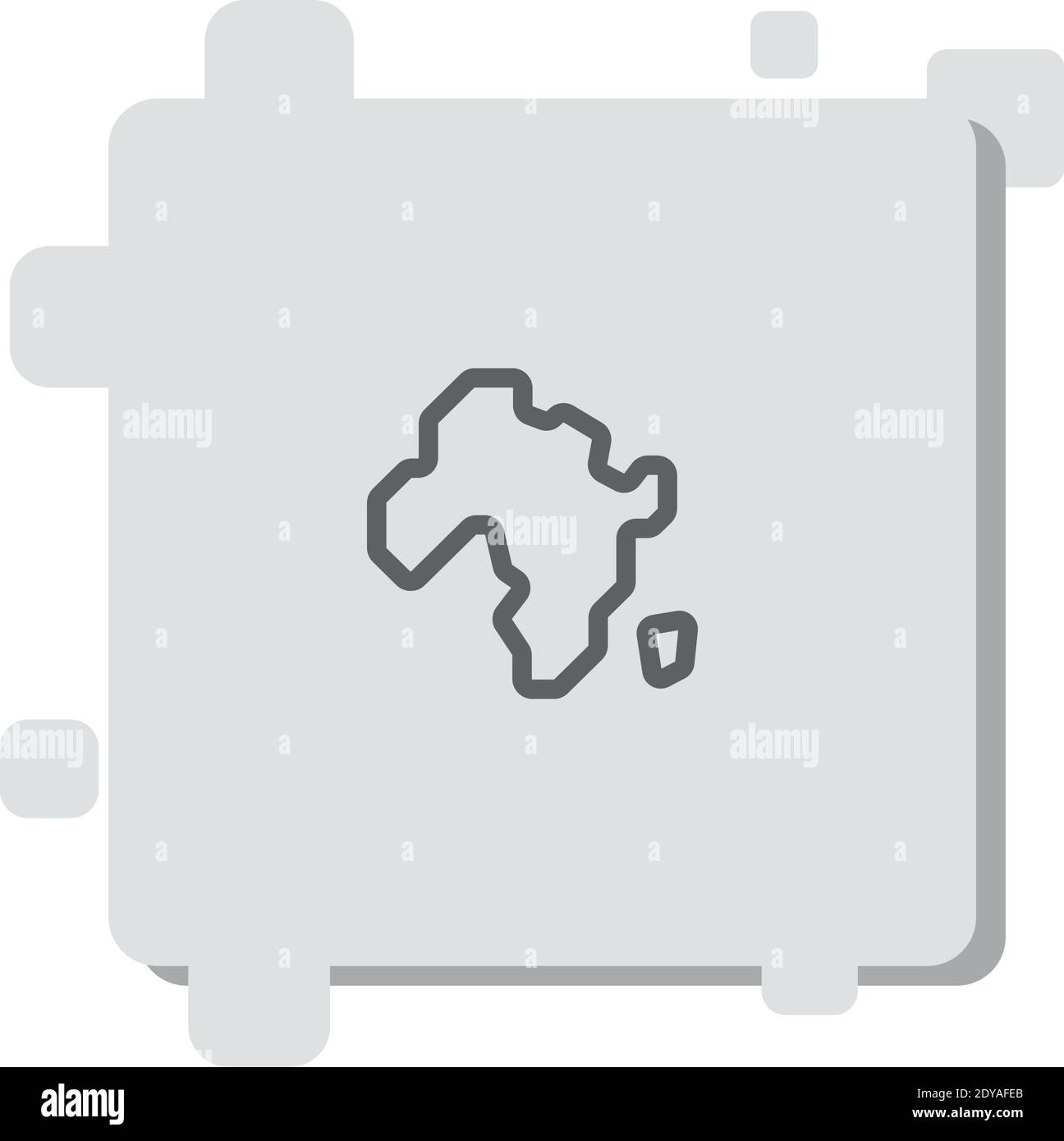 africa vector icon modern simple vector illustration Stock Vector