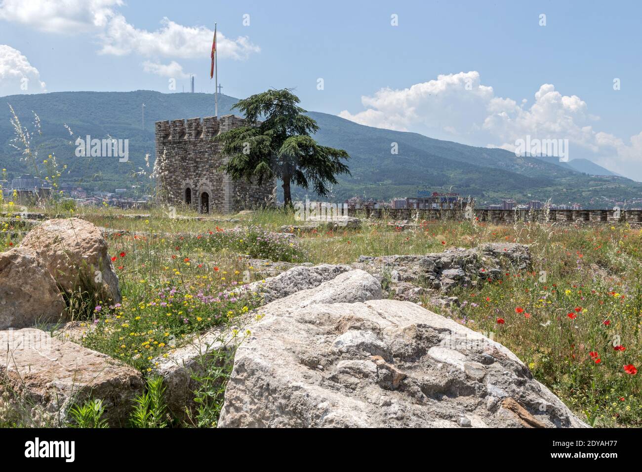 Views from Kale Fortress, Skopje, Macedonia (FYROM)), Republic of Northern Macedonia Stock Photo