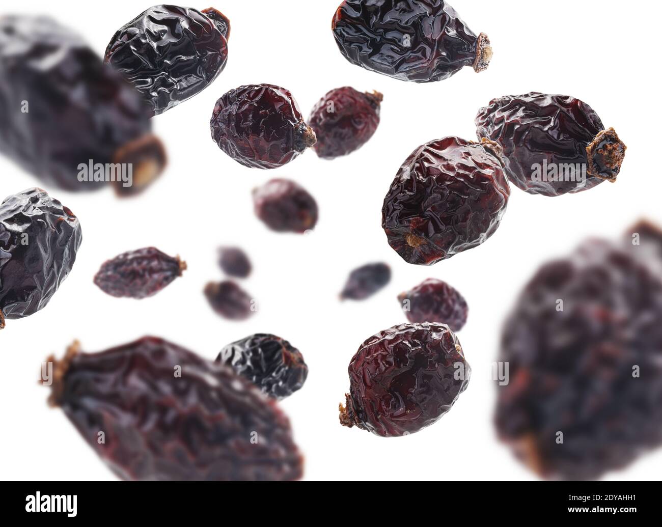 Dried rosehip berries levitate on a white background Stock Photo Alamy