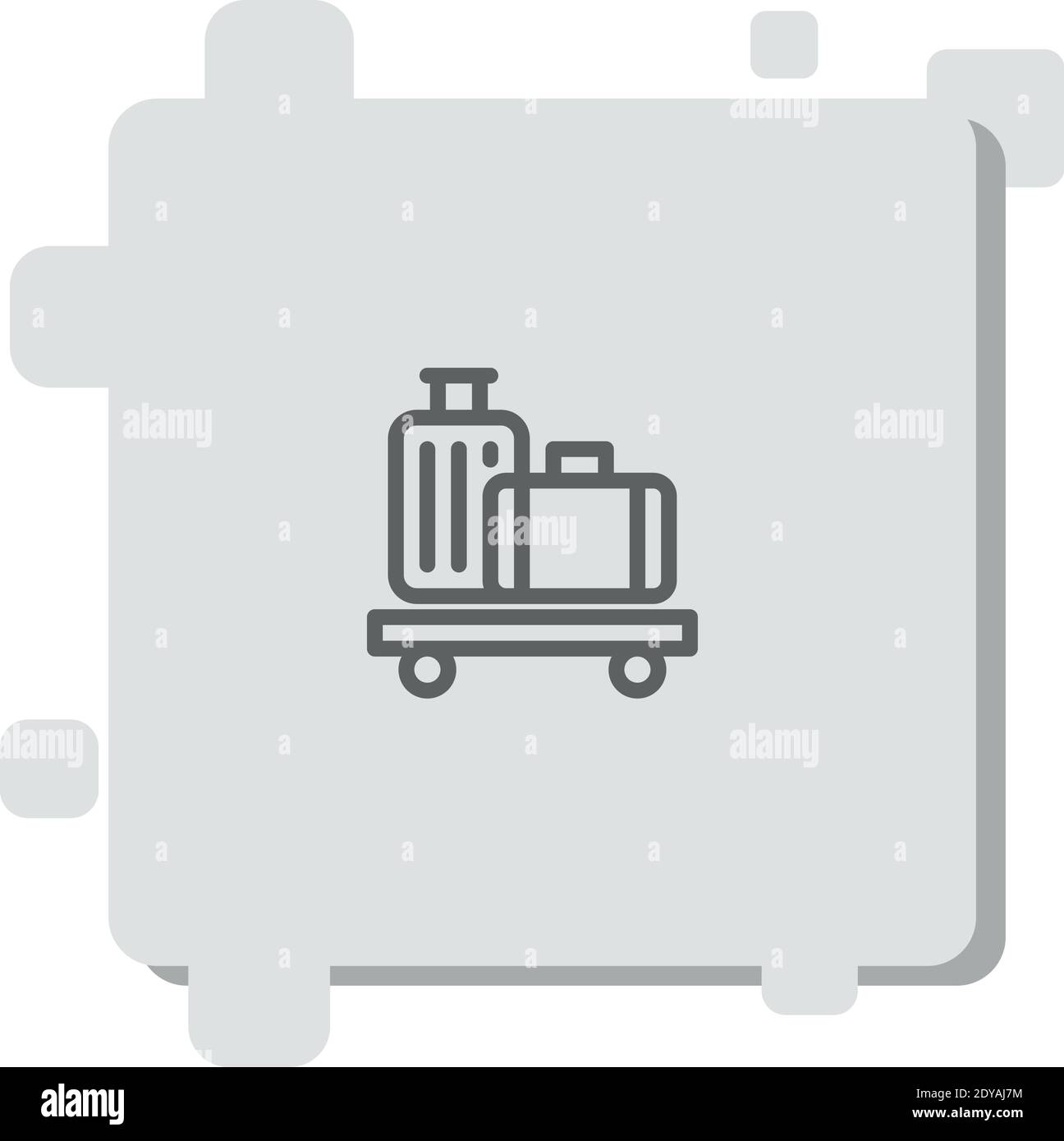 luggage cart vector icon modern simple vector illustration Stock Vector ...