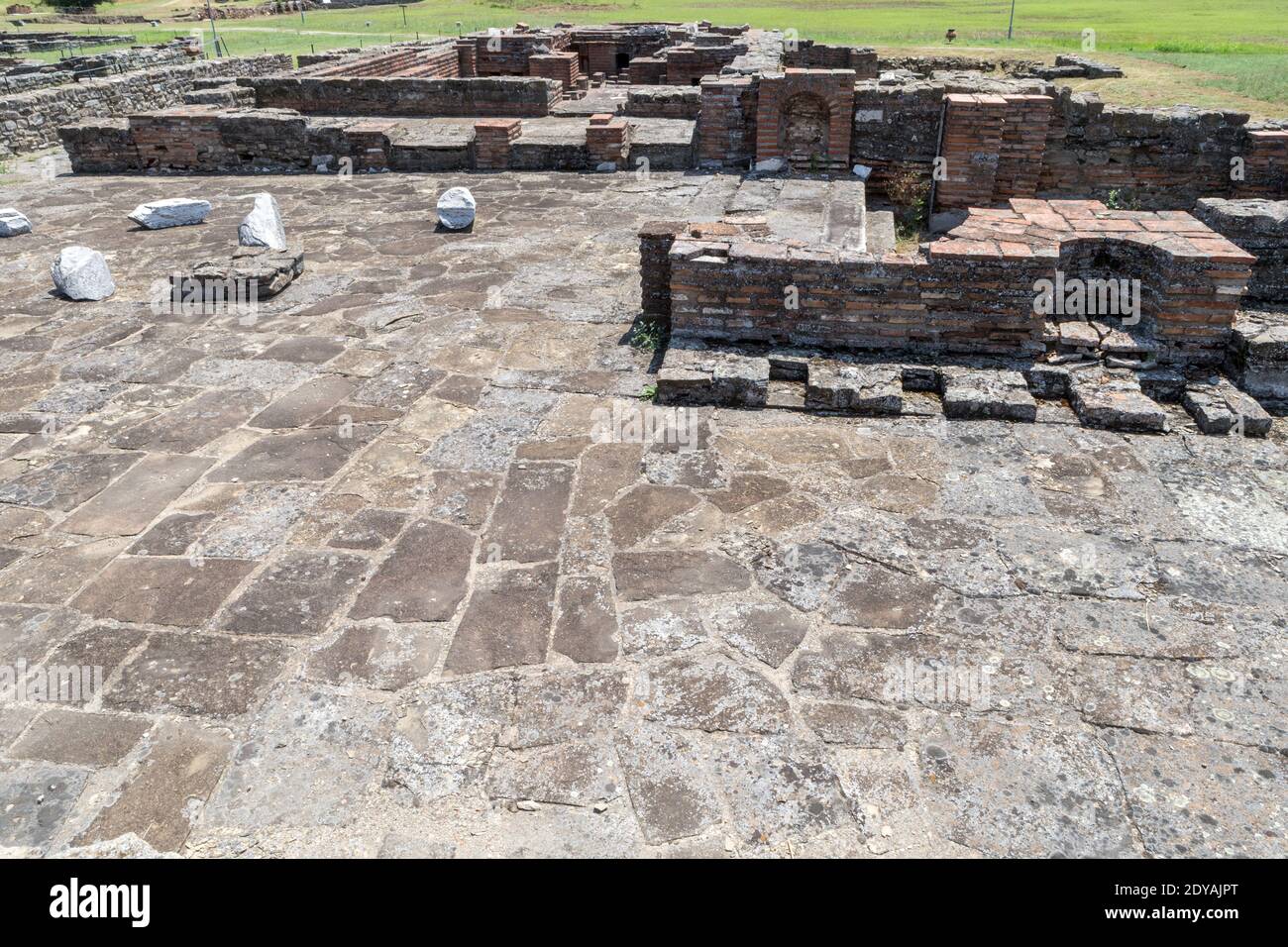 5th - 6th century CE public bath, Stobi, archeological ruins of Roman City, Macedonia, (FYROM)), Republic of Northern Macedonia Stock Photo