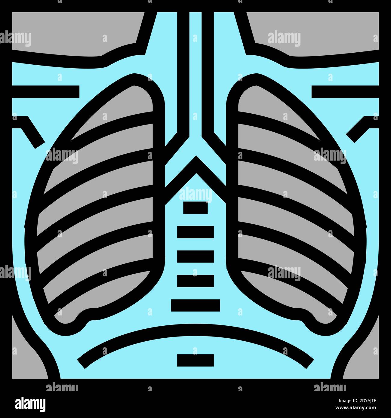 lungs x-ray color icon vector illustration Stock Vector Image &amp; Art - Alamy