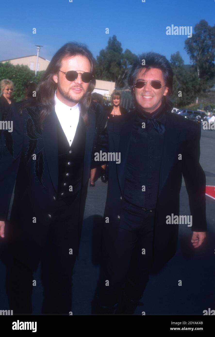 Universal City, California, USA 24th April 1996 Singer Travis Tritt and singer Marty Stuart attend 31st Annual Academy of Country Music Awards at Gibson Amphitheatre on April 24, 1996 in Universal City, California, USA. Photo by Barry King Stock Photo