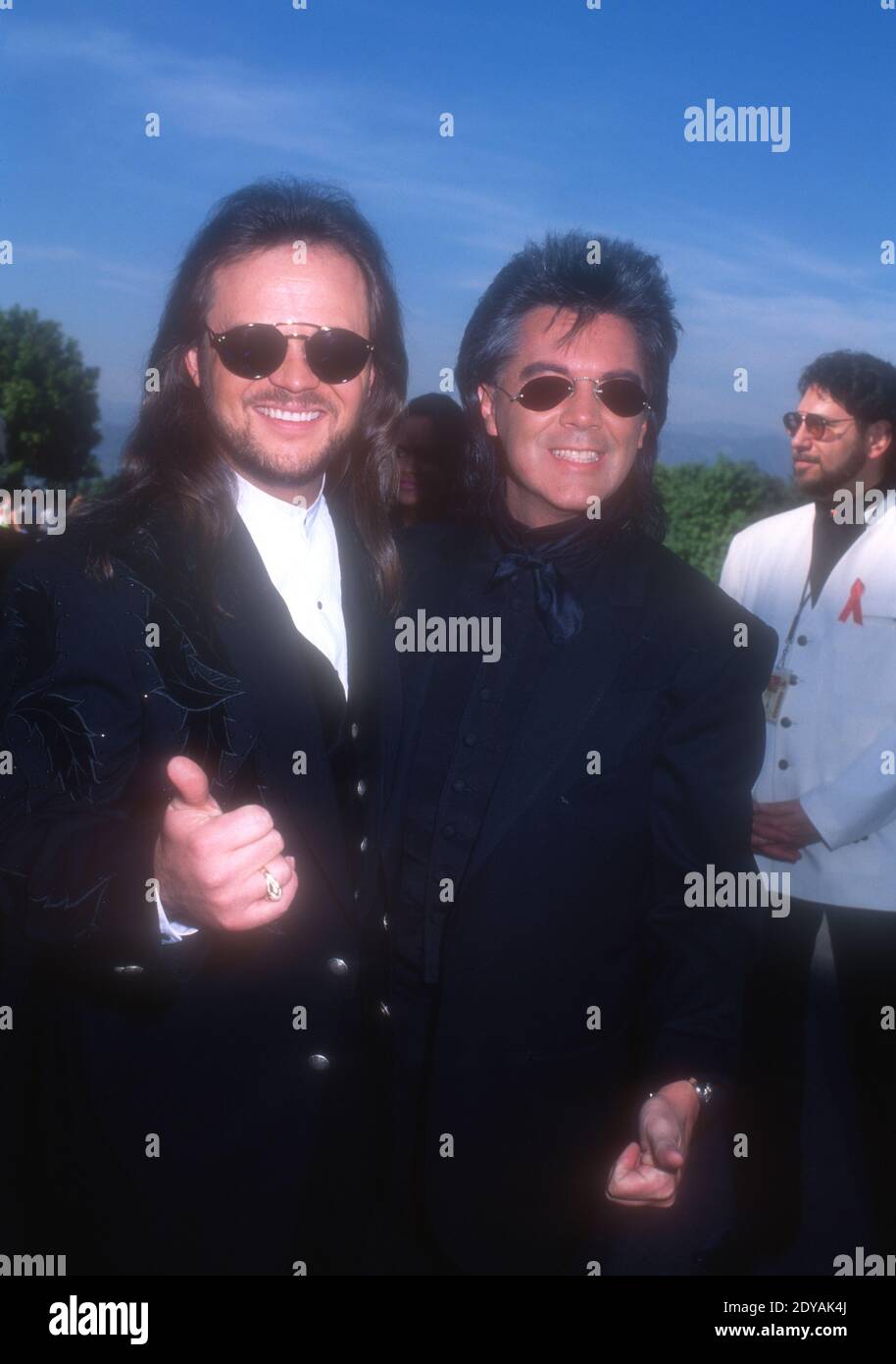 Universal City, California, USA 24th April 1996 Singer Travis Tritt and singer Marty Stuart attend 31st Annual Academy of Country Music Awards at Gibson Amphitheatre on April 24, 1996 in Universal City, California, USA. Photo by Barry King Stock Photo