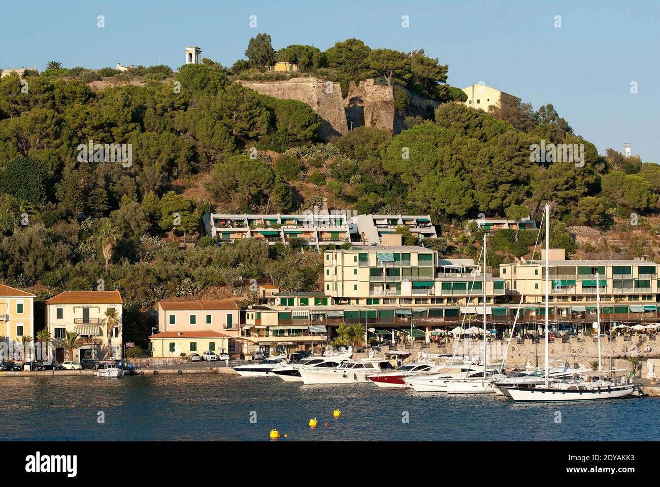 Porto Azzurro and Forte Longone (Longone Fort, also known as San Giacomo  Fort), Elba Island, Tuscany, Italy Stock Photo - Alamy