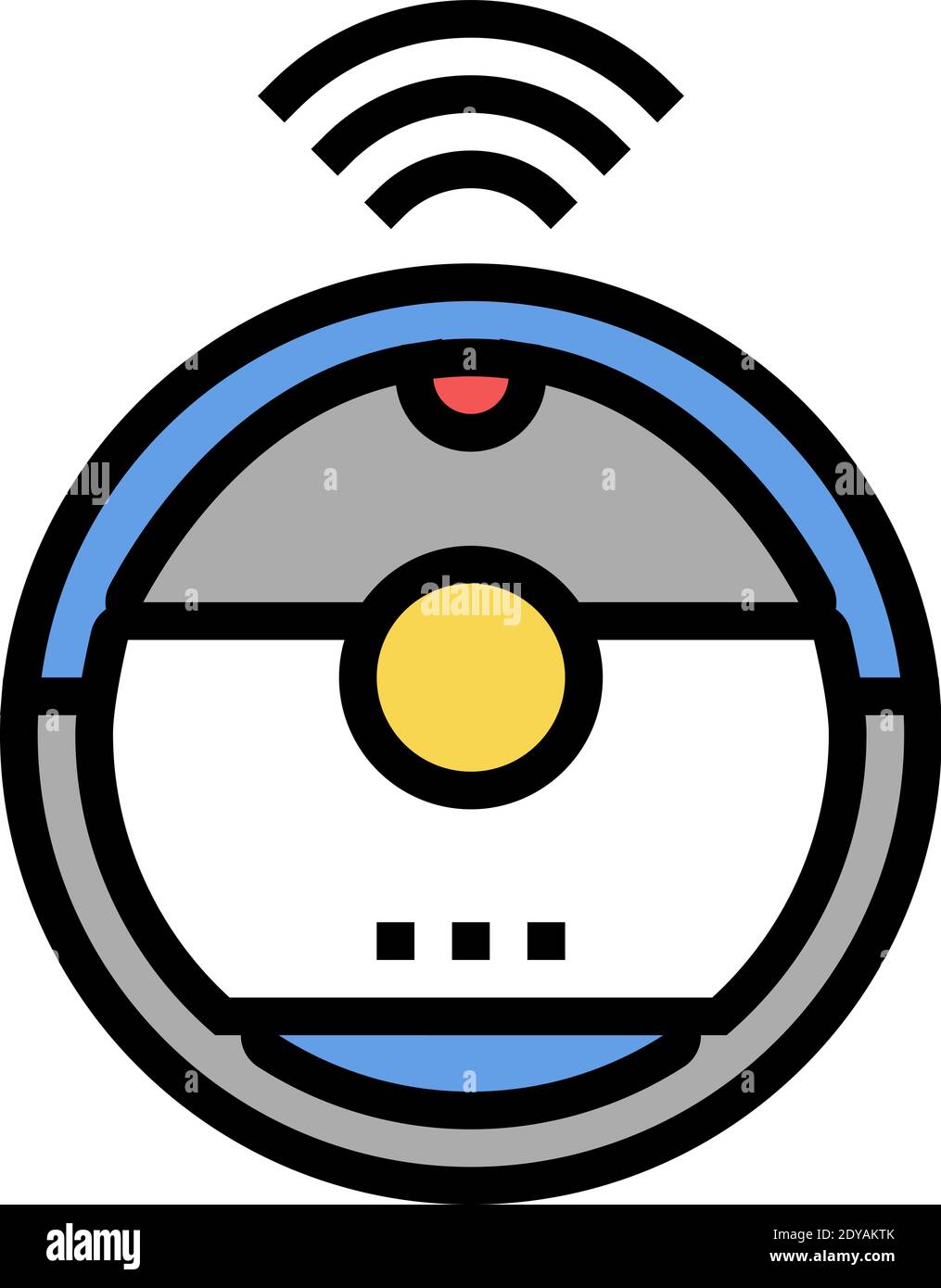 robotic vaccum cleaner color icon vector illustration Stock Vector ...
