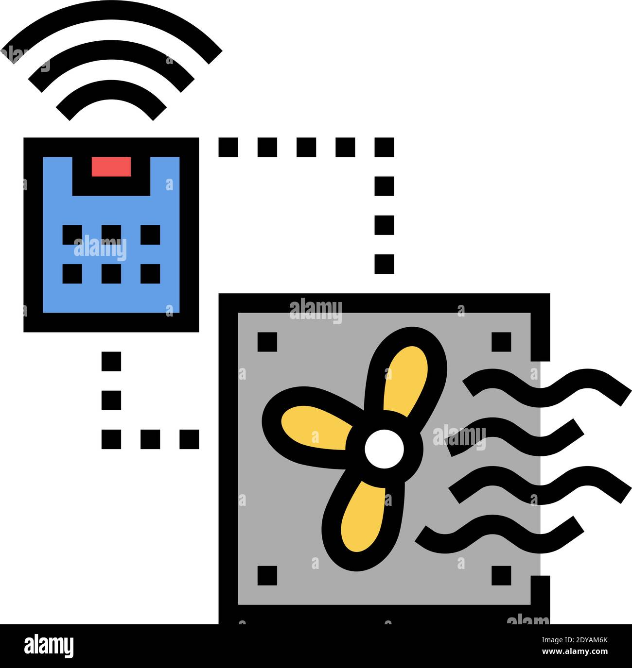 ventilation smart home color icon vector illustration Stock Vector ...