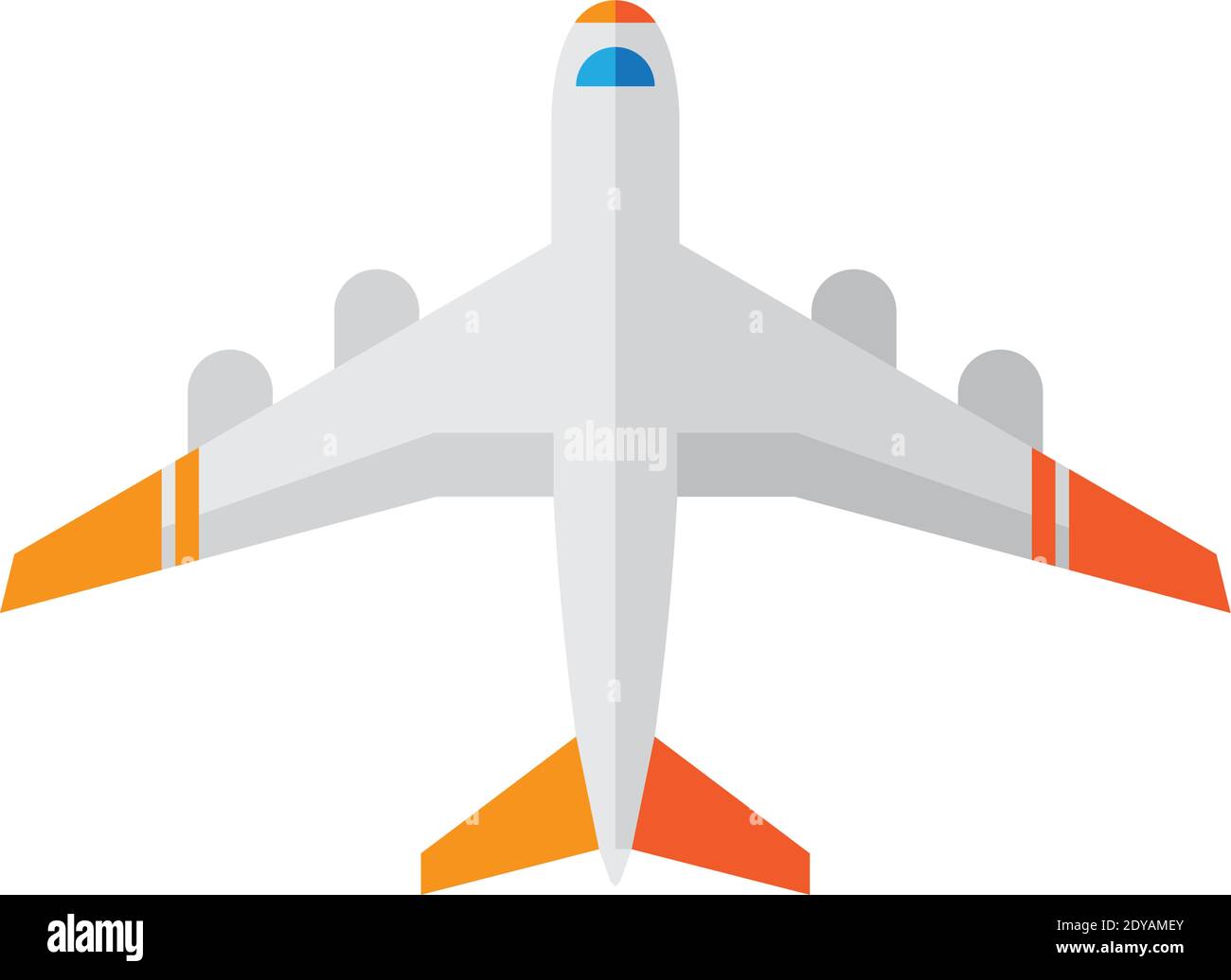 airplane flying flat style icon vector illustration design Stock Vector ...
