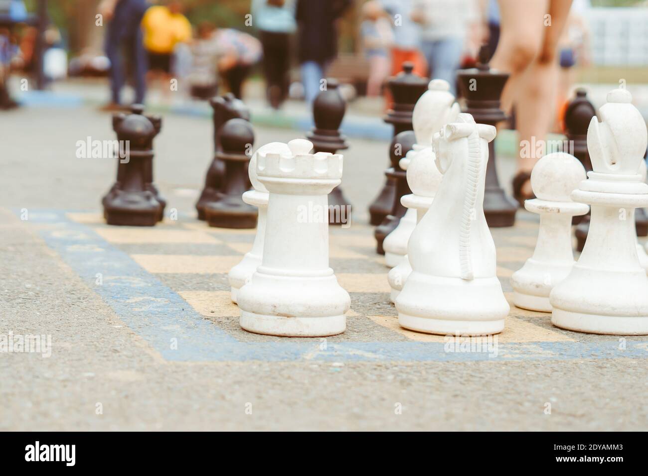 Giant Garden Chess Set Set Out For A Game Of Chess Giant chess board