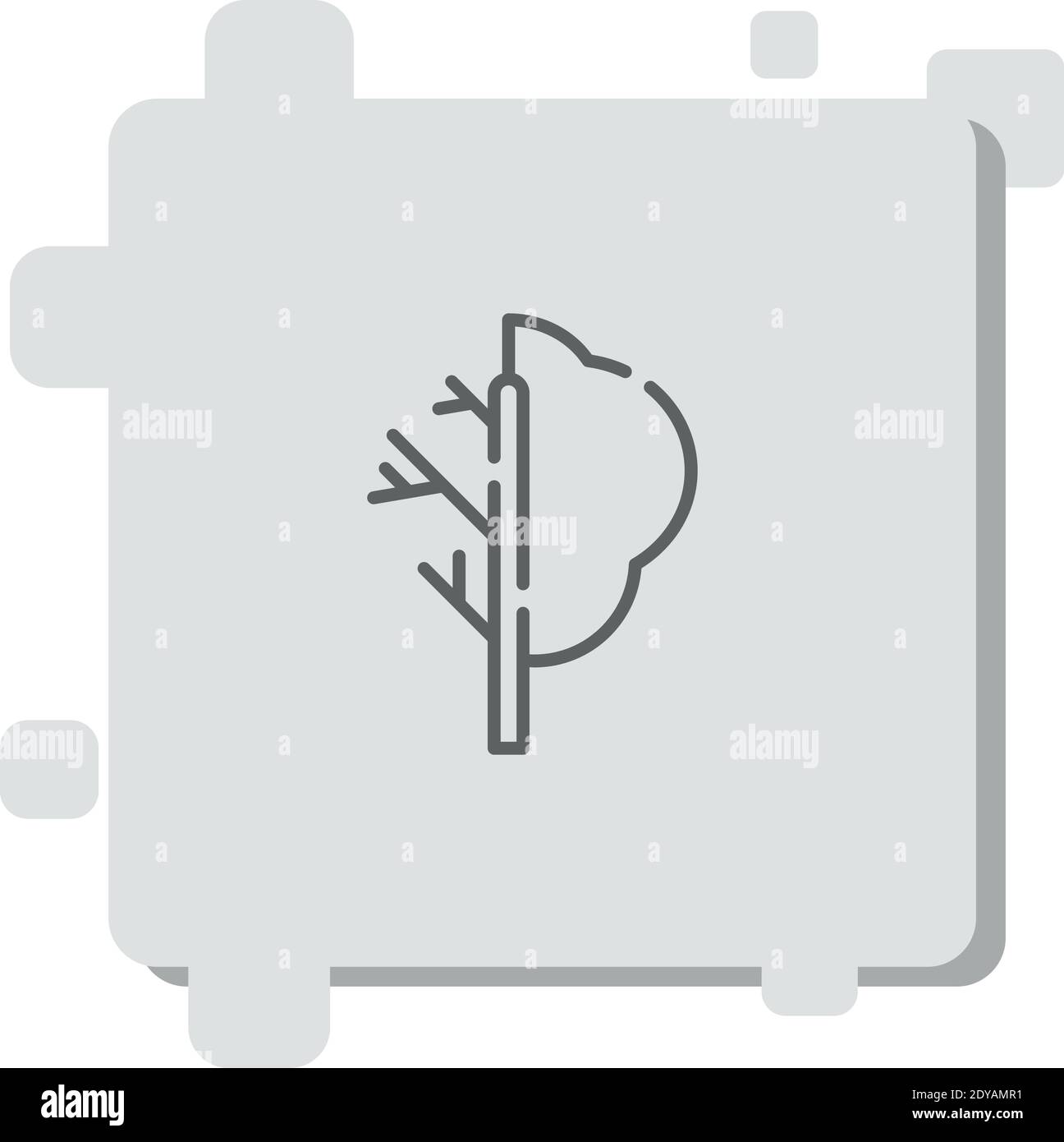deciduous tree vector icon modern simple vector illustration Stock ...