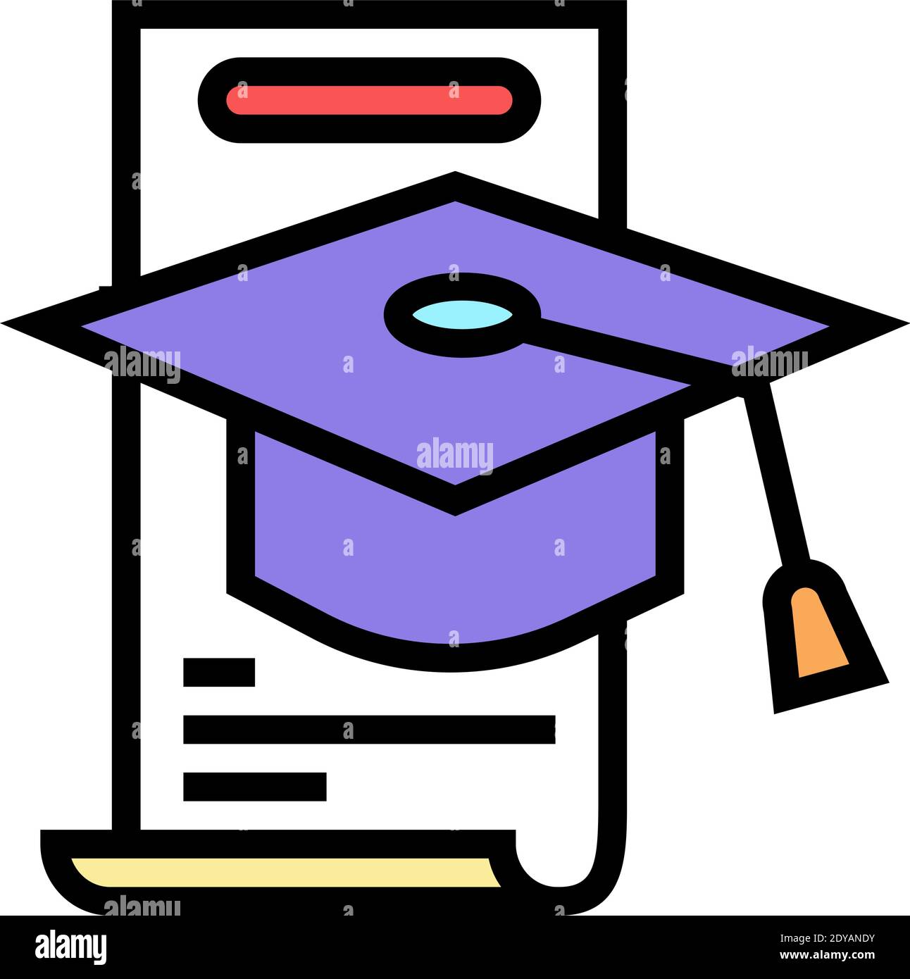 school graduation color icon vector illustration Stock Vector Image