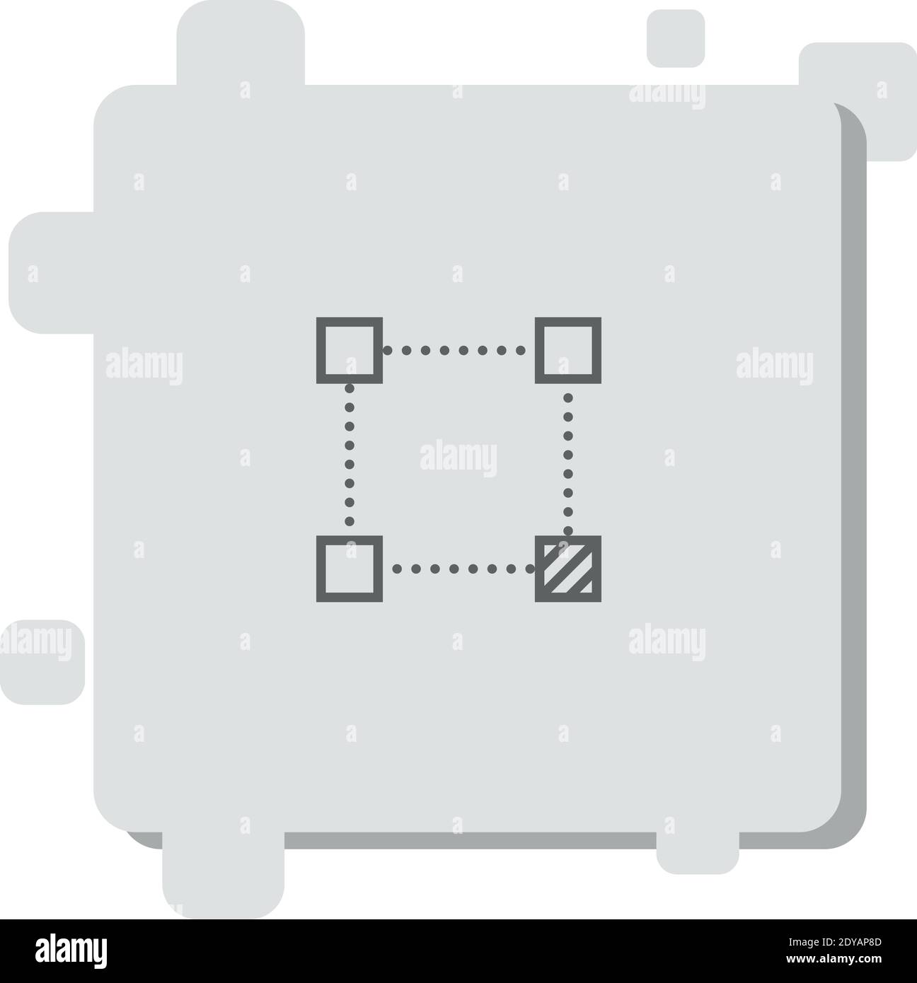 White background green outline rectangle Stock Vector Images - Alamy
