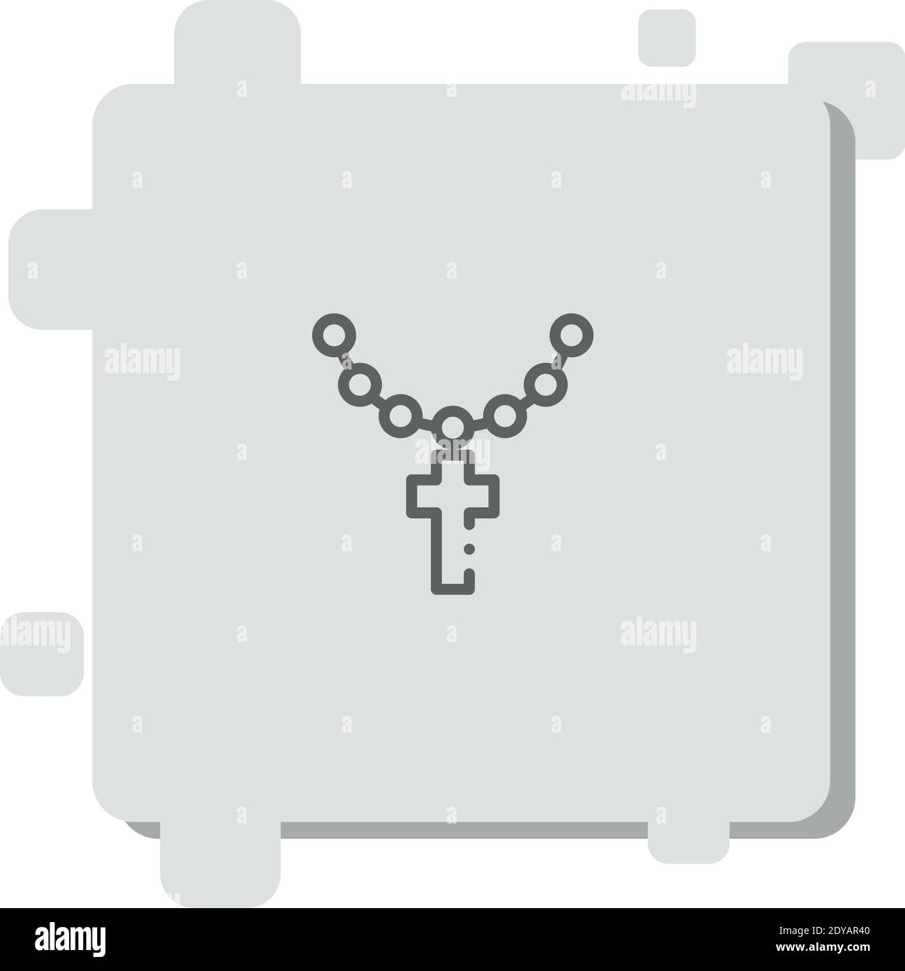 rosary vector icon modern simple vector illustration Stock Vector