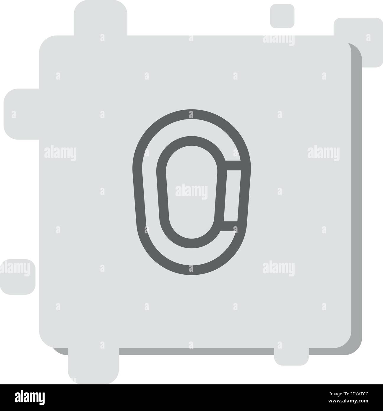 carabiner vector icon modern simple vector illustration Stock Vector