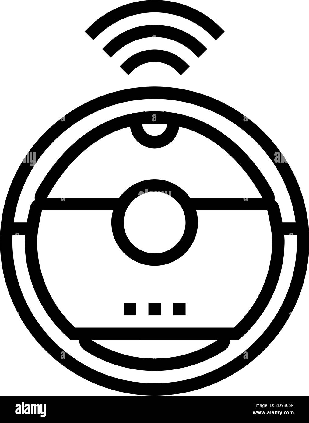 robotic vaccum cleaner line icon vector illustration Stock Vector Image ...