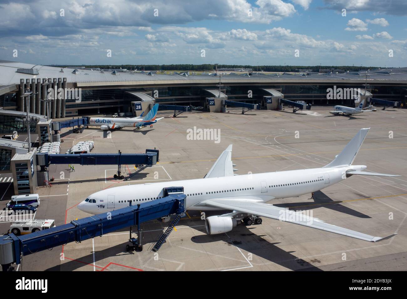 July 2, 2019, Moscow, Russia. Airplane Airbus A330-300 I-Fly airline at Vnukovo airport in Moscow. Stock Photo