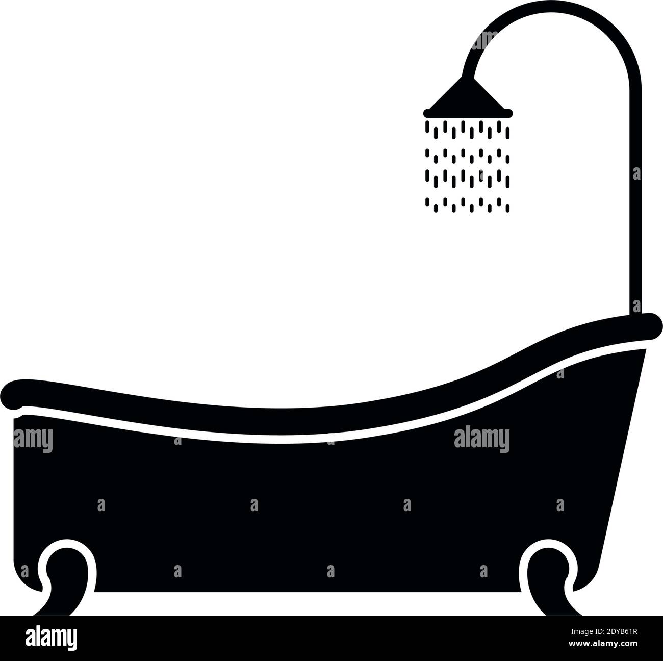 Bathtub icon design template vector isolated illustration Stock Vector