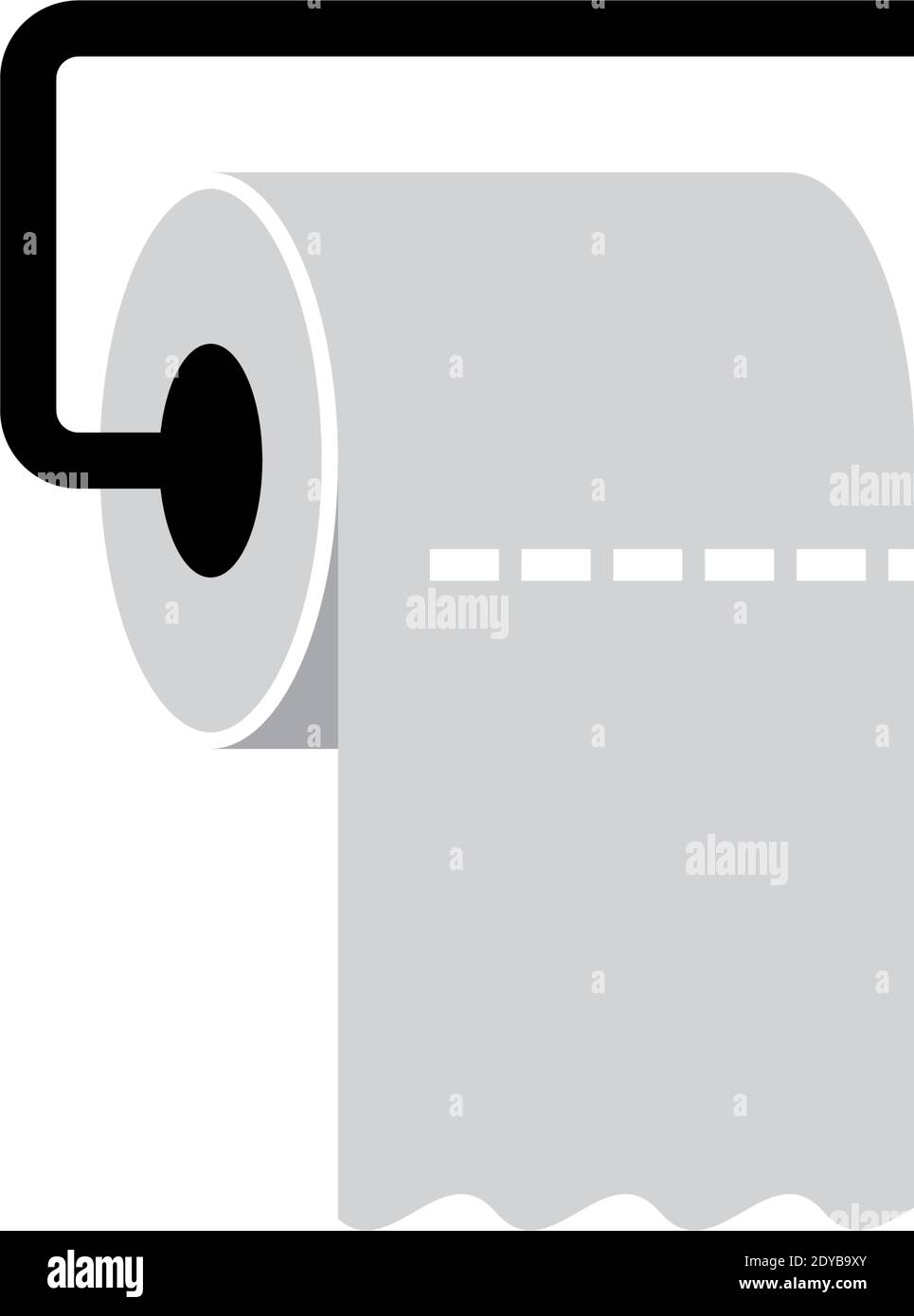 Toilet paper icon design template vector isolated illustration Stock