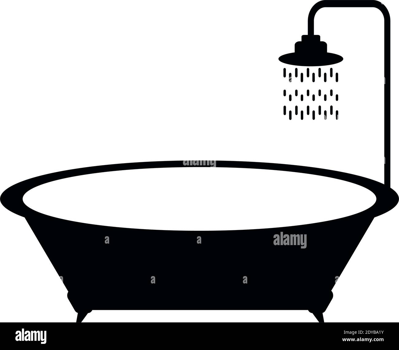 Bathtub icon design template vector isolated illustration Stock Vector
