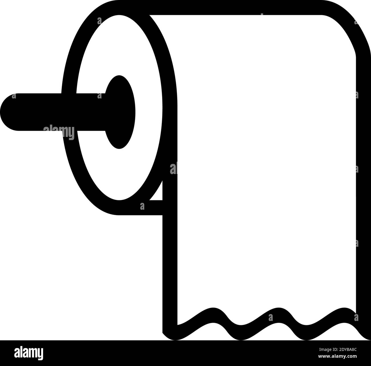 Toilet paper icon design template vector isolated illustration Stock