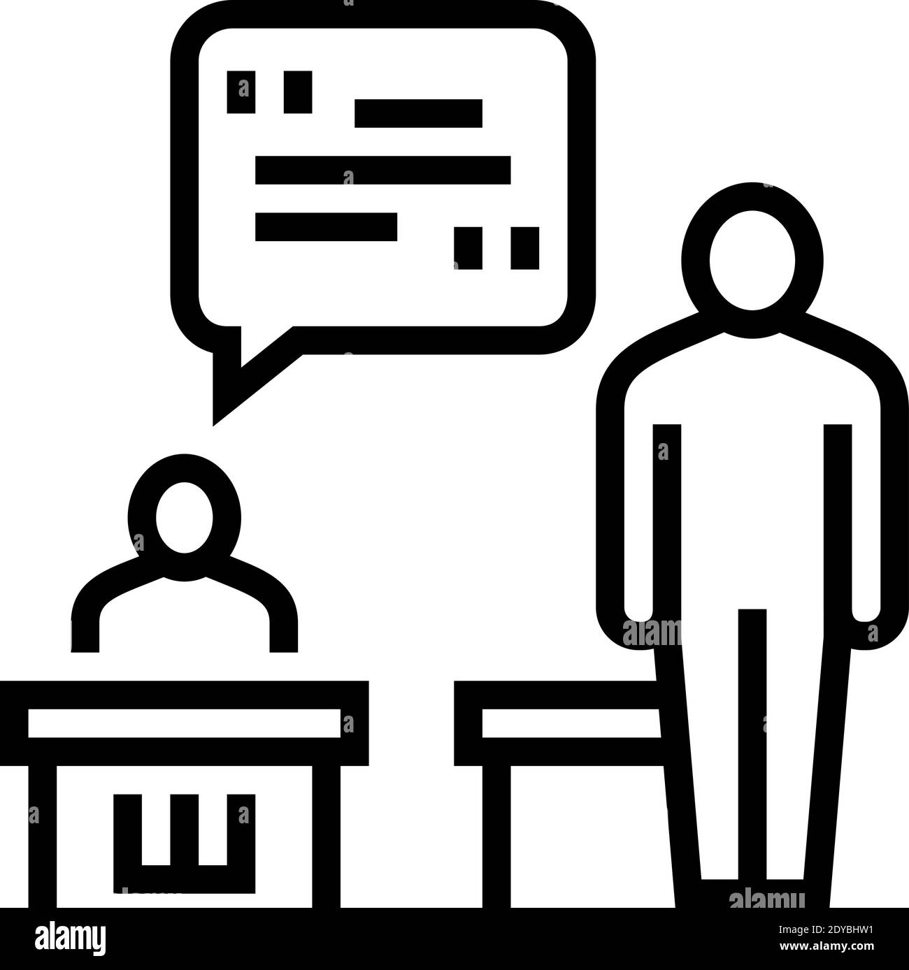 pupil answer line icon vector illustration Stock Vector Image & Art - Alamy