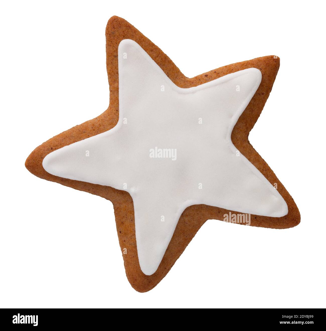 Gingerbread star isolated on white background Stock Photo - Alamy