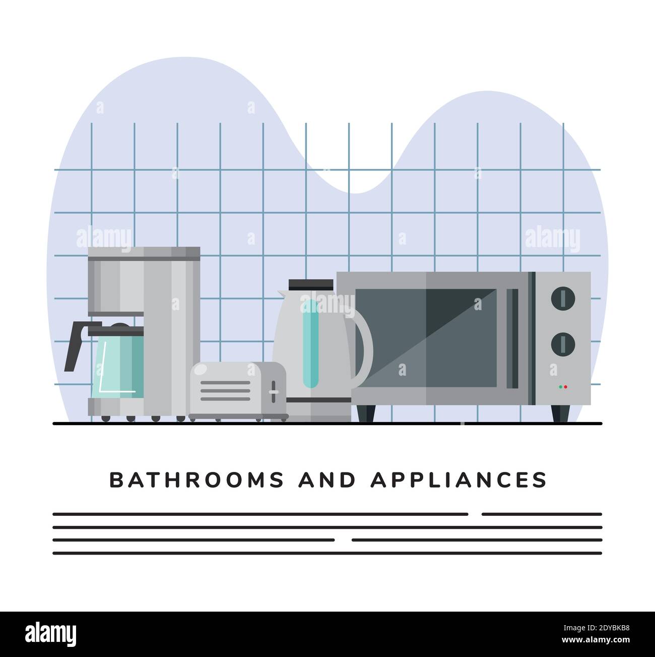 set of kitchen appliances icons vector illustration design Stock Vector ...