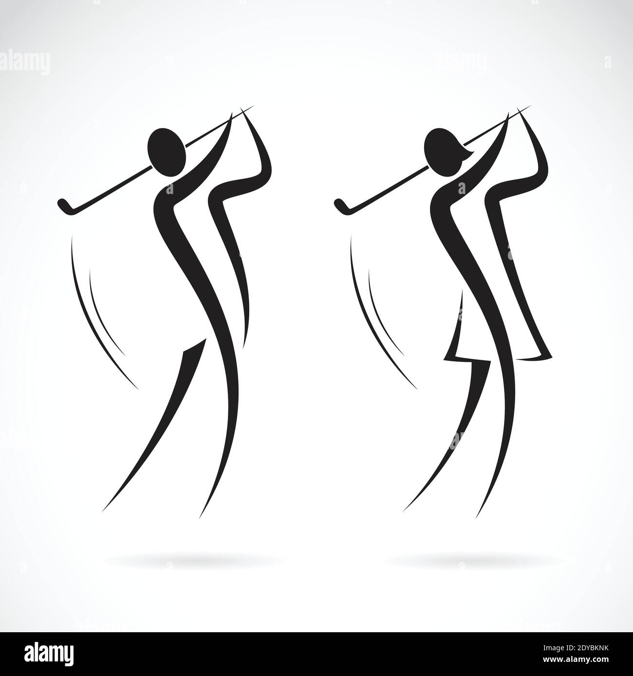 Female golfer silhouette hi-res stock photography and images - Alamy, image size:1300x1390
