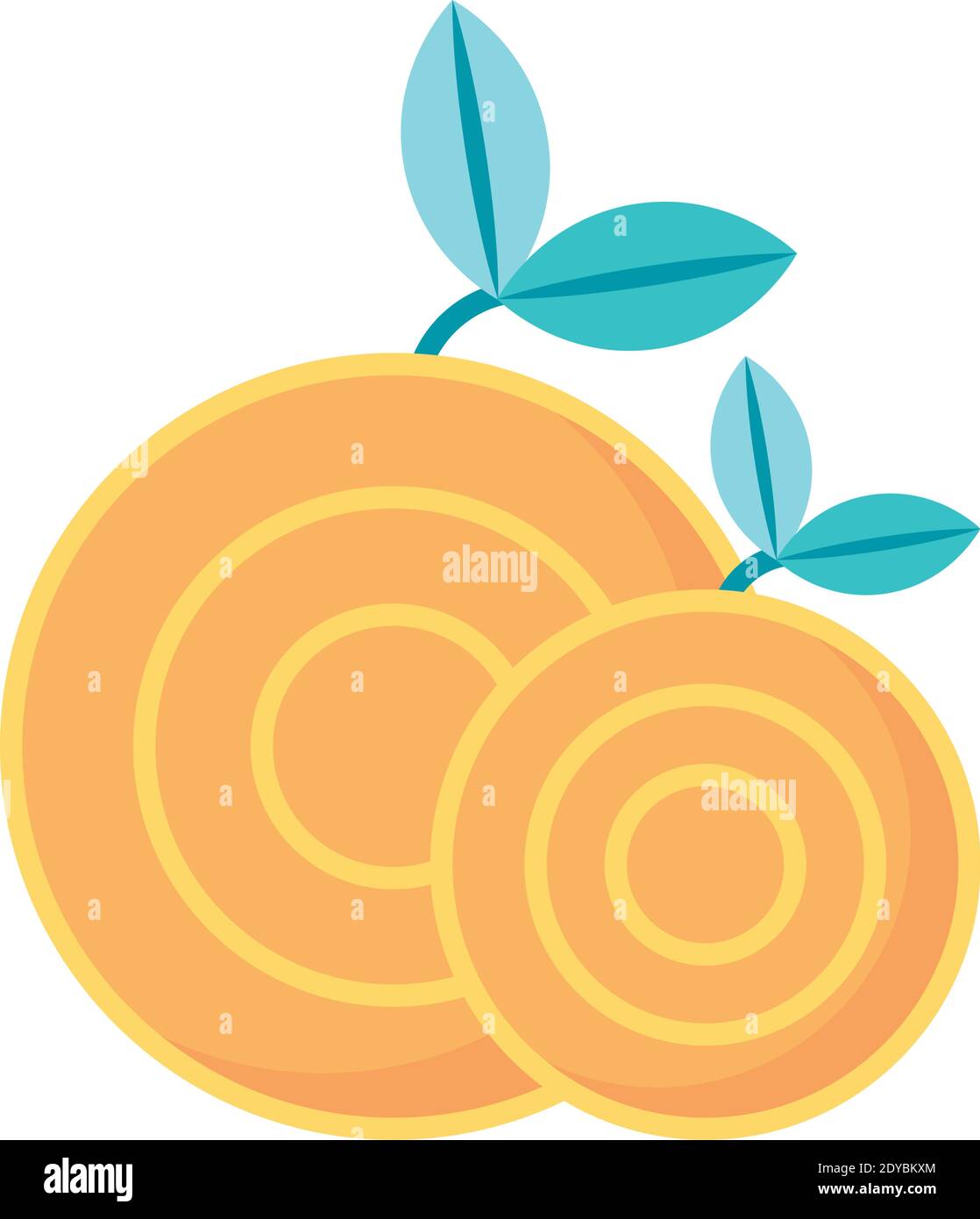 Chinese two oranges design, China culture asia and oriental theme Vector illustration Stock