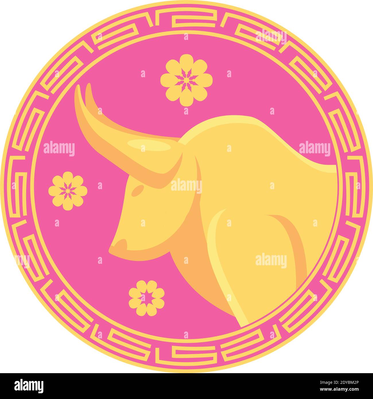 Chinese new year 2021 bull on seal stamp design, China culture and ...