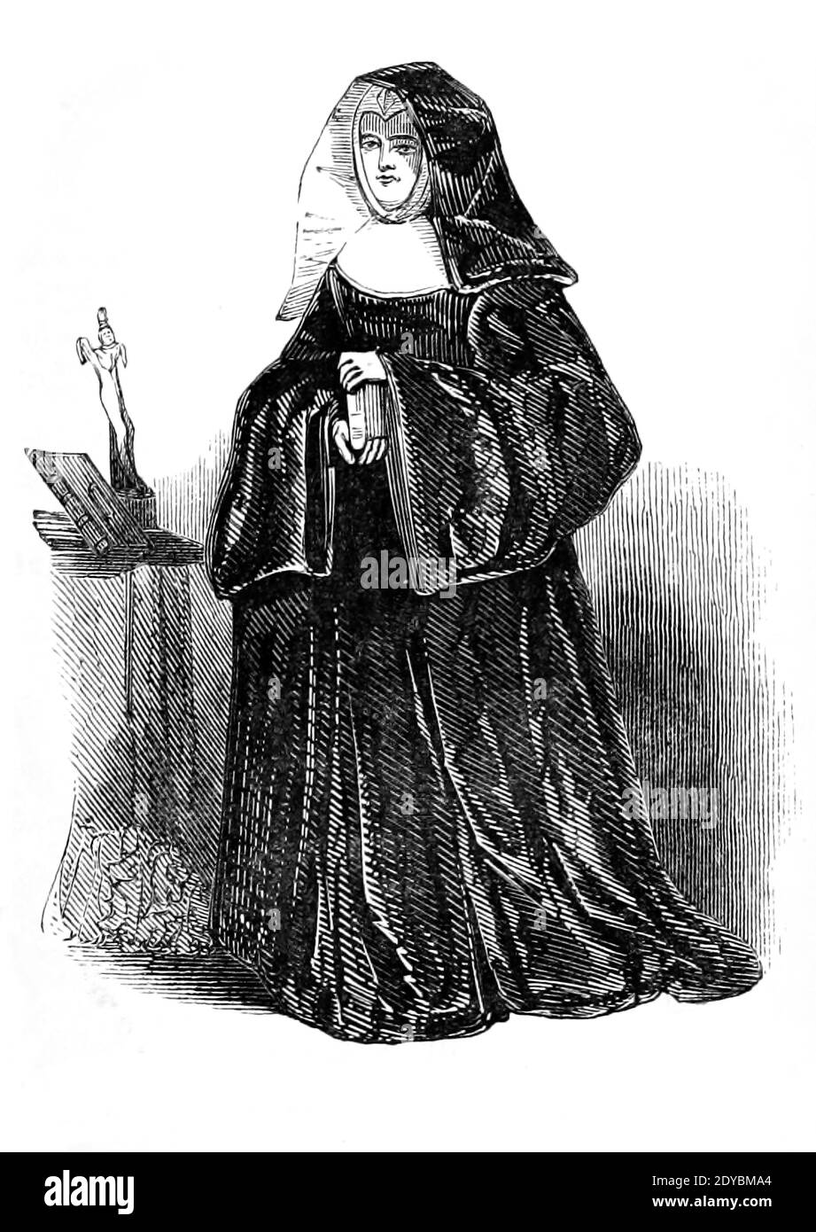 The Abbess From the book The wanderings of a pen and pencil by Palmer, F. P. (Francis Paul); Illustrated by Crowquill, Alfred, [Alfred Henry Forrester]  Published in London by Jeremiah How in 1846 Stock Photo